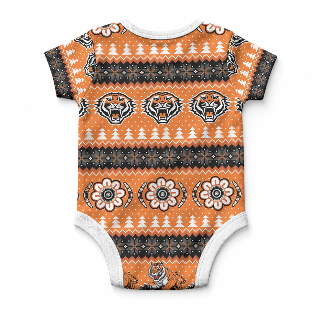 Tigers Rugby Christmas Baby Onesie Aboriginal Seamless Cardigan Inspired