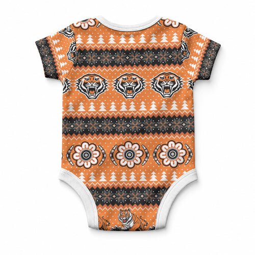 Tigers Rugby Christmas Baby Onesie Aboriginal Seamless Cardigan Inspired