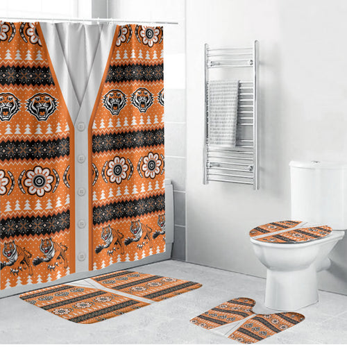 Tigers Rugby Christmas Bathroom Set Aboriginal Seamless Cardigan Inspired
