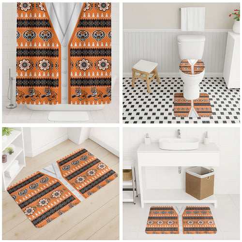 Tigers Rugby Christmas Bathroom Set Aboriginal Seamless Cardigan Inspired