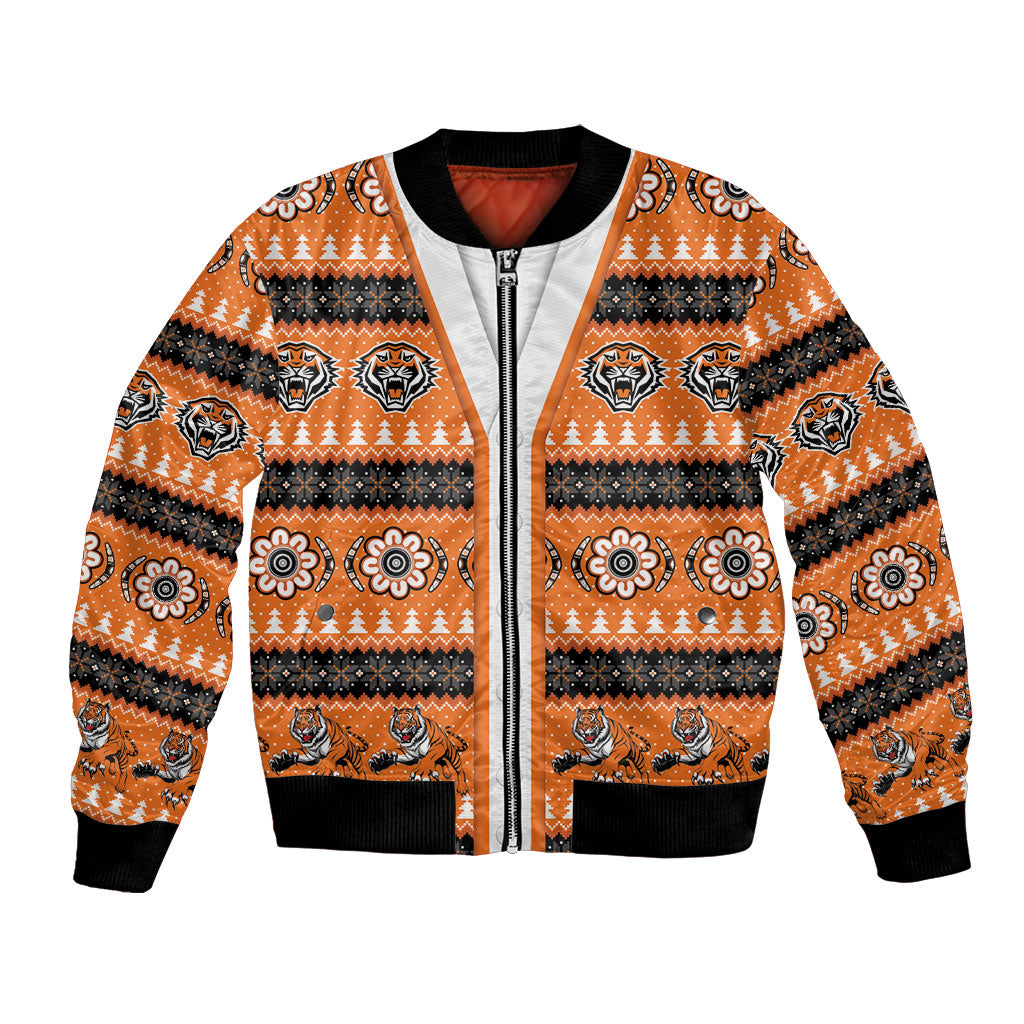 Tigers Rugby Christmas Bomber Jacket Aboriginal Seamless Cardigan Inspired
