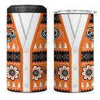 Tigers Rugby Christmas 4 in 1 Can Cooler Tumbler Aboriginal Seamless Cardigan Inspired