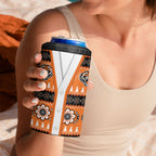 Tigers Rugby Christmas 4 in 1 Can Cooler Tumbler Aboriginal Seamless Cardigan Inspired