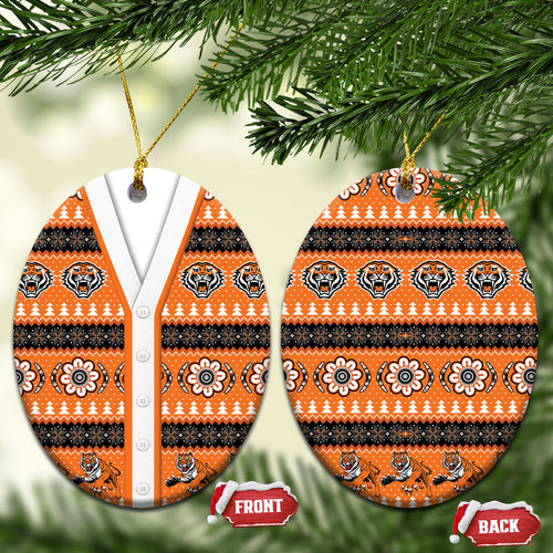 Tigers Rugby Christmas Ceramic Ornament Aboriginal Seamless Cardigan Inspired
