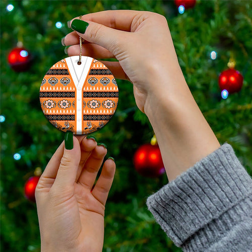 Tigers Rugby Christmas Ceramic Ornament Aboriginal Seamless Cardigan Inspired