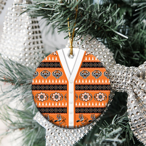 Tigers Rugby Christmas Ceramic Ornament Aboriginal Seamless Cardigan Inspired