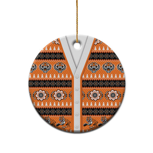 Tigers Rugby Christmas Ceramic Ornament Aboriginal Seamless Cardigan Inspired