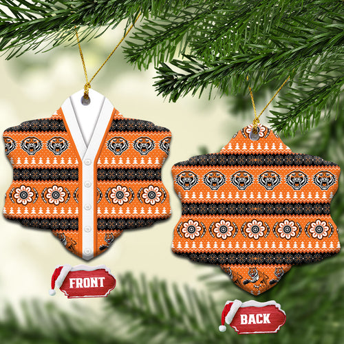 Tigers Rugby Christmas Ceramic Ornament Aboriginal Seamless Cardigan Inspired