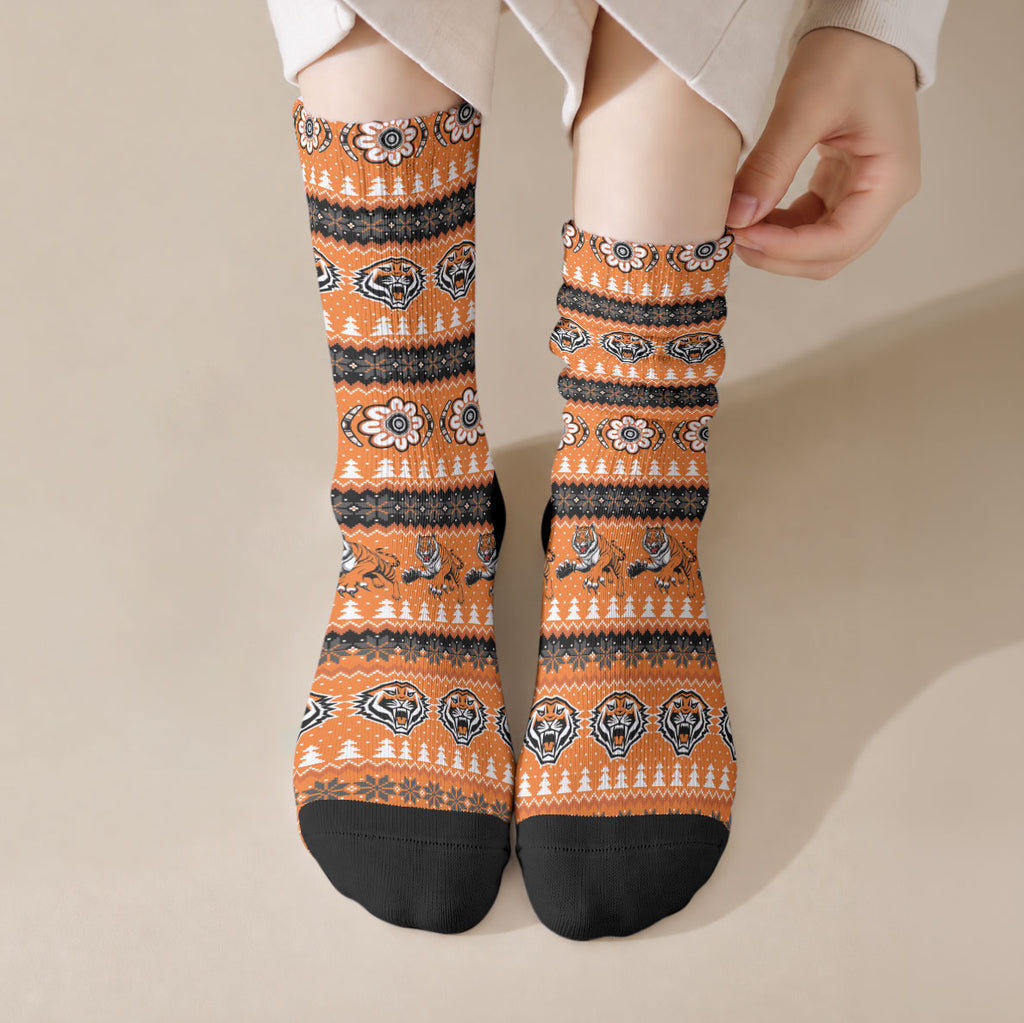Tigers Rugby Christmas Crew Socks Aboriginal Seamless Cardigan Inspired