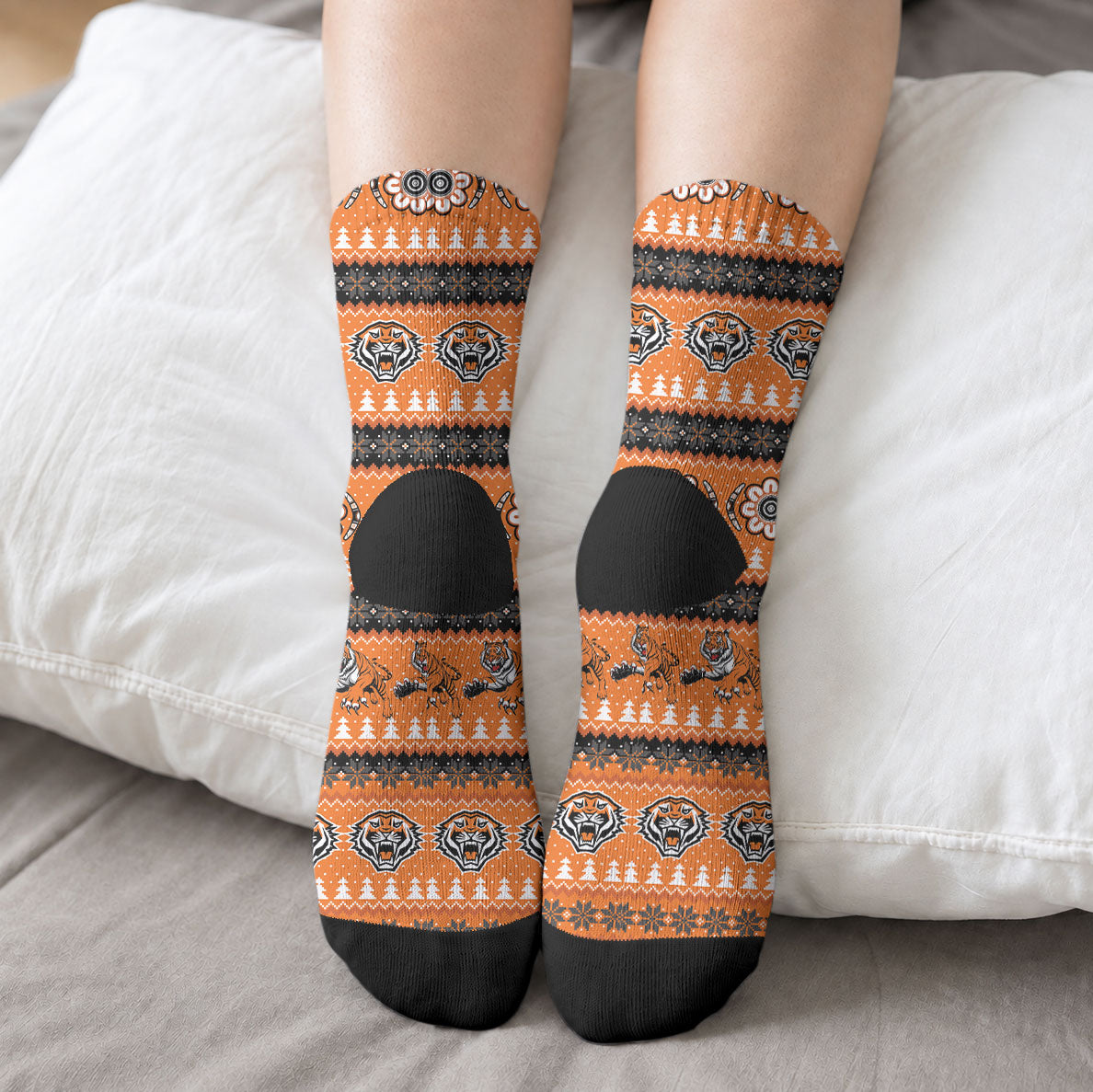 Tigers Rugby Christmas Crew Socks Aboriginal Seamless Cardigan Inspired