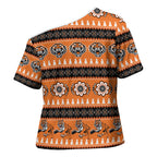Tigers Rugby Christmas Cross Shoulder Shirt Aboriginal Seamless Cardigan Inspired