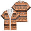 Tigers Rugby Christmas Family Matching Off Shoulder Maxi Dress and Hawaiian Shirt Aboriginal Seamless Cardigan Inspired