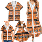 Tigers Rugby Christmas Family Matching Summer Maxi Dress and Hawaiian Shirt Aboriginal Seamless Cardigan Inspired