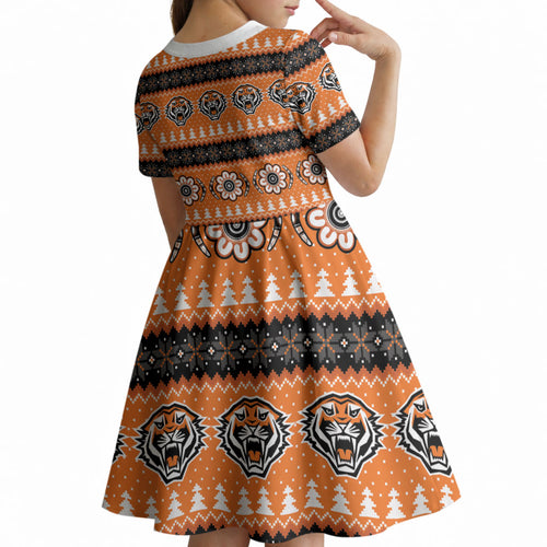 Tigers Rugby Christmas Kid Short Sleeve Dress Aboriginal Seamless Cardigan Inspired