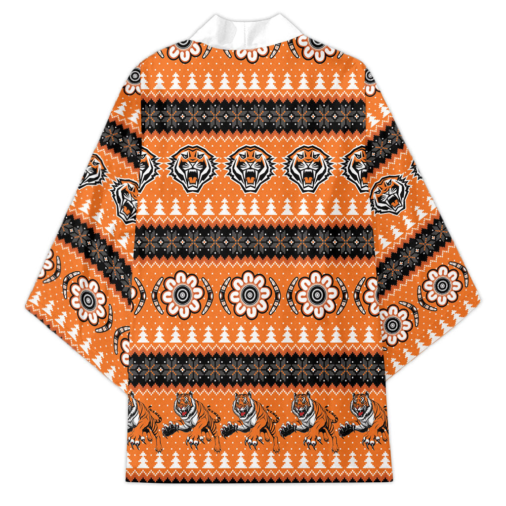 Tigers Rugby Christmas Kimono Aboriginal Seamless Cardigan Inspired