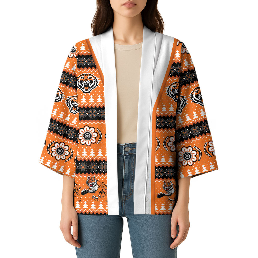 Tigers Rugby Christmas Kimono Aboriginal Seamless Cardigan Inspired