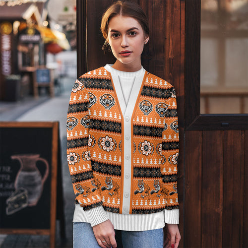 Tigers Rugby Christmas Ugly Christmas Sweater Aboriginal Seamless Cardigan Inspired