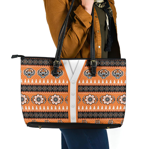 Tigers Rugby Christmas Leather Tote Bag Aboriginal Seamless Cardigan Inspired
