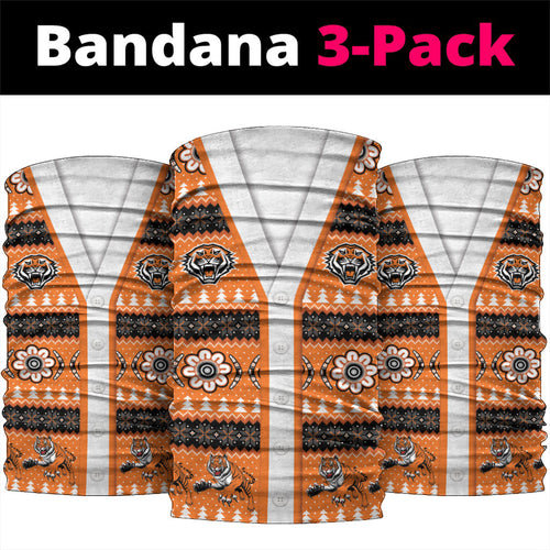 Tigers Rugby Christmas Neck Gaiter Aboriginal Seamless Cardigan Inspired