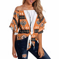 Tigers Rugby Christmas Off Shoulder Wrap Waist Top Aboriginal Seamless Cardigan Inspired