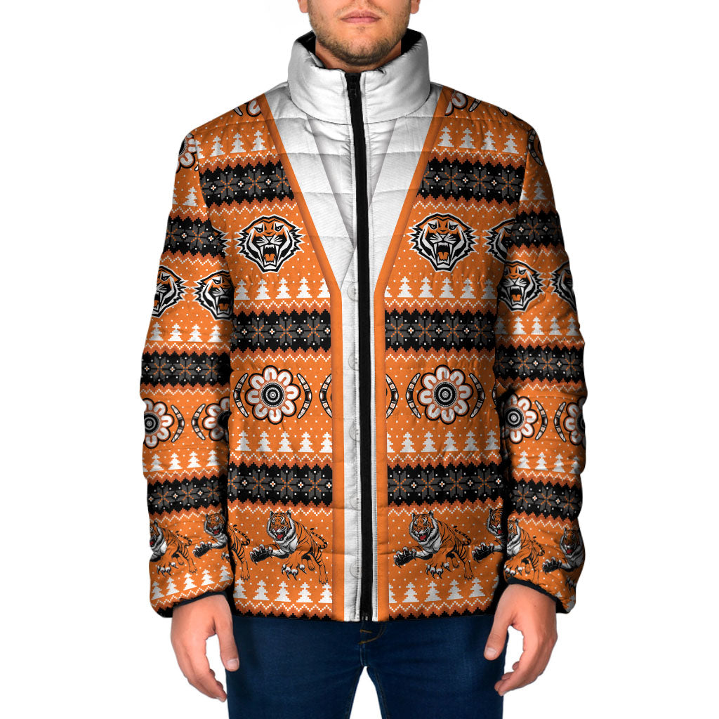 Tigers Rugby Christmas Padded Jacket Aboriginal Seamless Cardigan Inspired