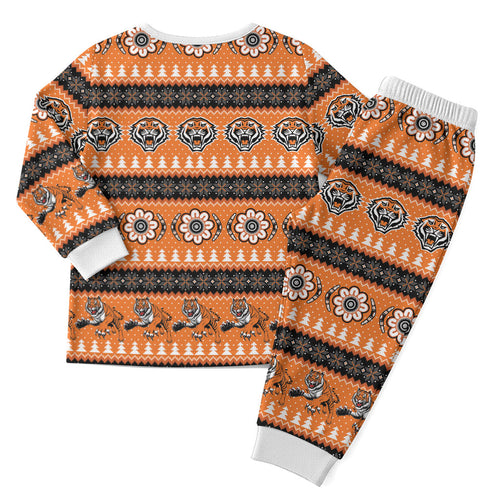 Tigers Rugby Christmas Pajama Set Aboriginal Seamless Cardigan Inspired