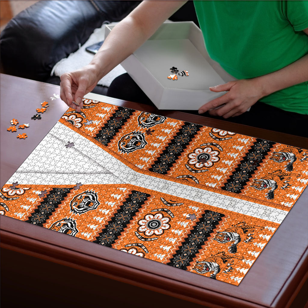 Tigers Rugby Christmas Puzzle Aboriginal Seamless Cardigan Inspired