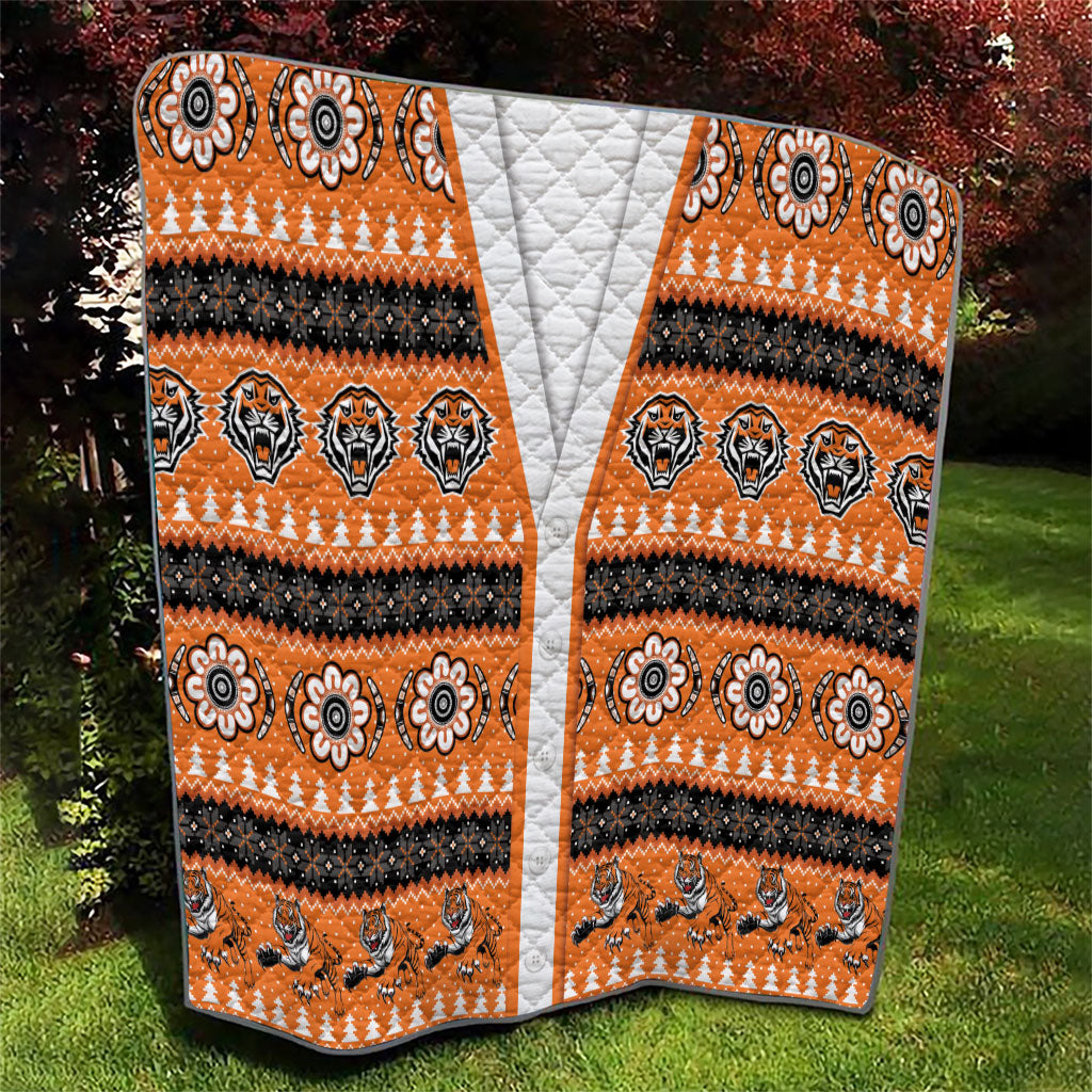 Tigers Rugby Christmas Quilt Aboriginal Seamless Cardigan Inspired