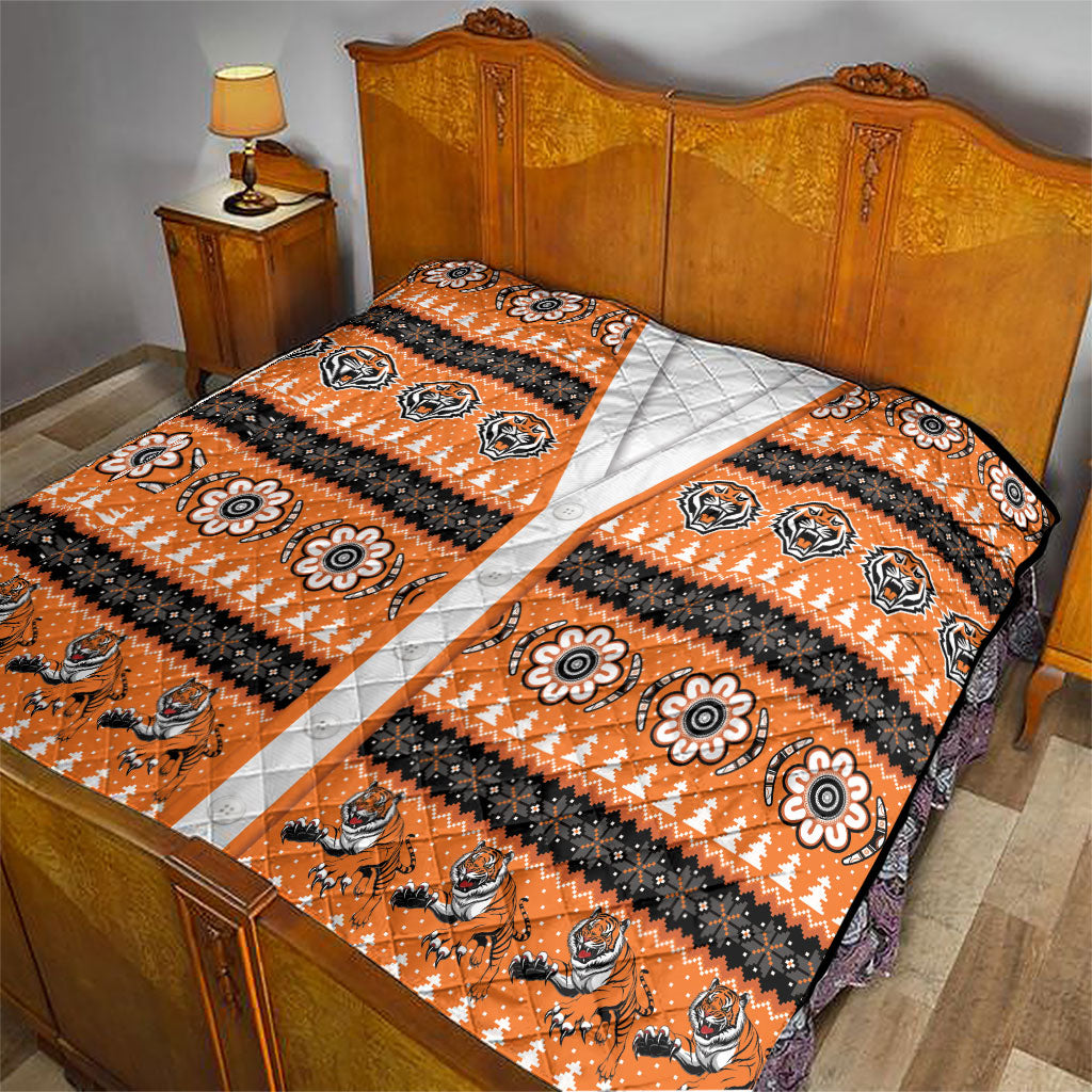 Tigers Rugby Christmas Quilt Aboriginal Seamless Cardigan Inspired