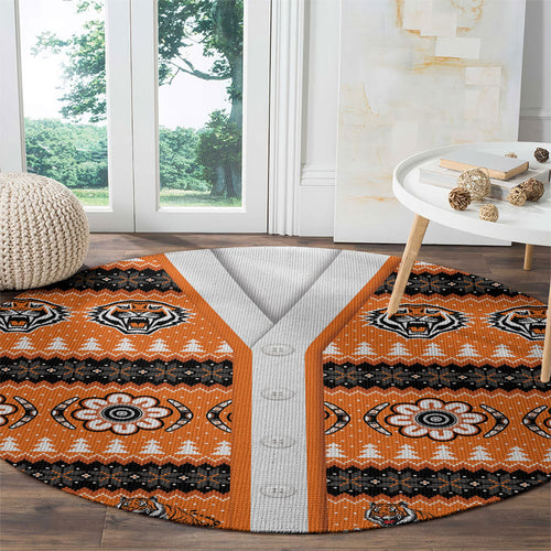 Tigers Rugby Christmas Round Carpet Aboriginal Seamless Cardigan Inspired