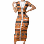 Tigers Rugby Christmas Short Sleeve Bodycon Dress Aboriginal Seamless Cardigan Inspired
