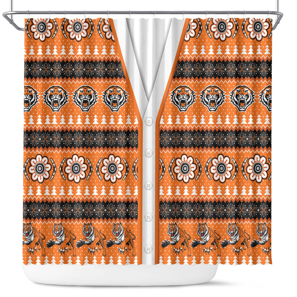 Tigers Rugby Christmas Shower Curtain Aboriginal Seamless Cardigan Inspired