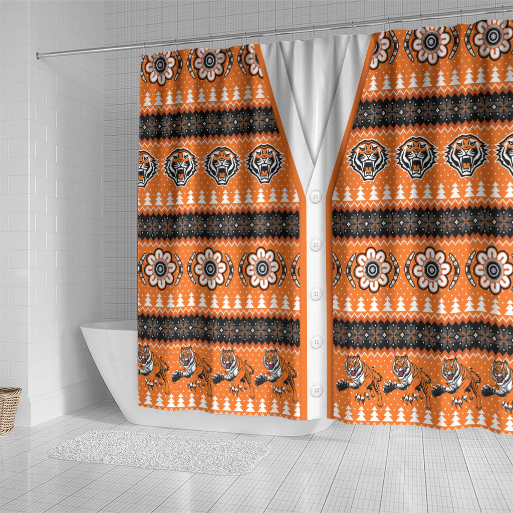 Tigers Rugby Christmas Shower Curtain Aboriginal Seamless Cardigan Inspired