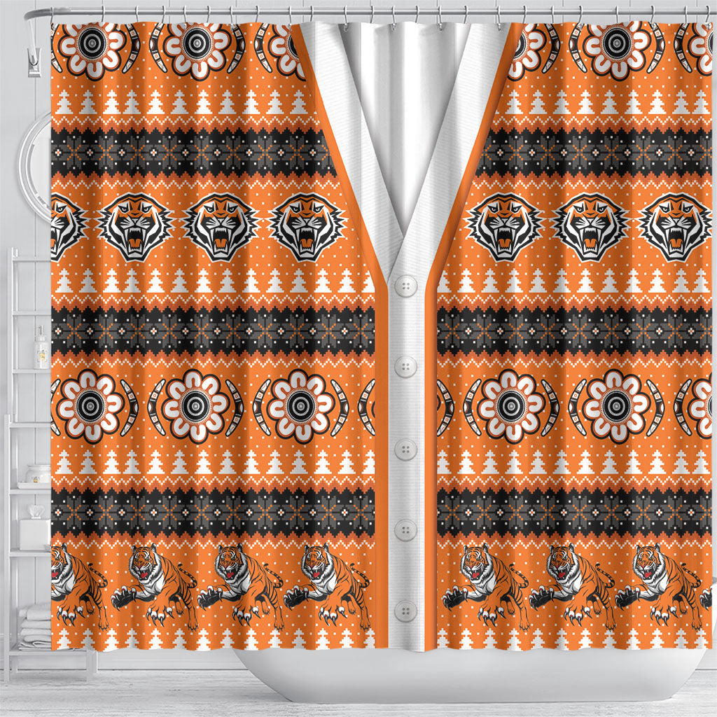 Tigers Rugby Christmas Shower Curtain Aboriginal Seamless Cardigan Inspired