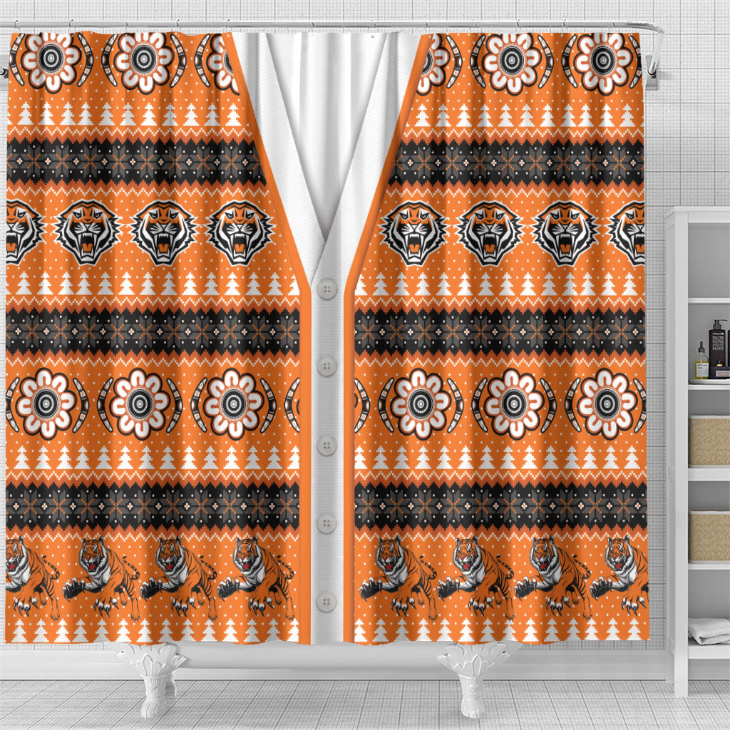 Tigers Rugby Christmas Shower Curtain Aboriginal Seamless Cardigan Inspired