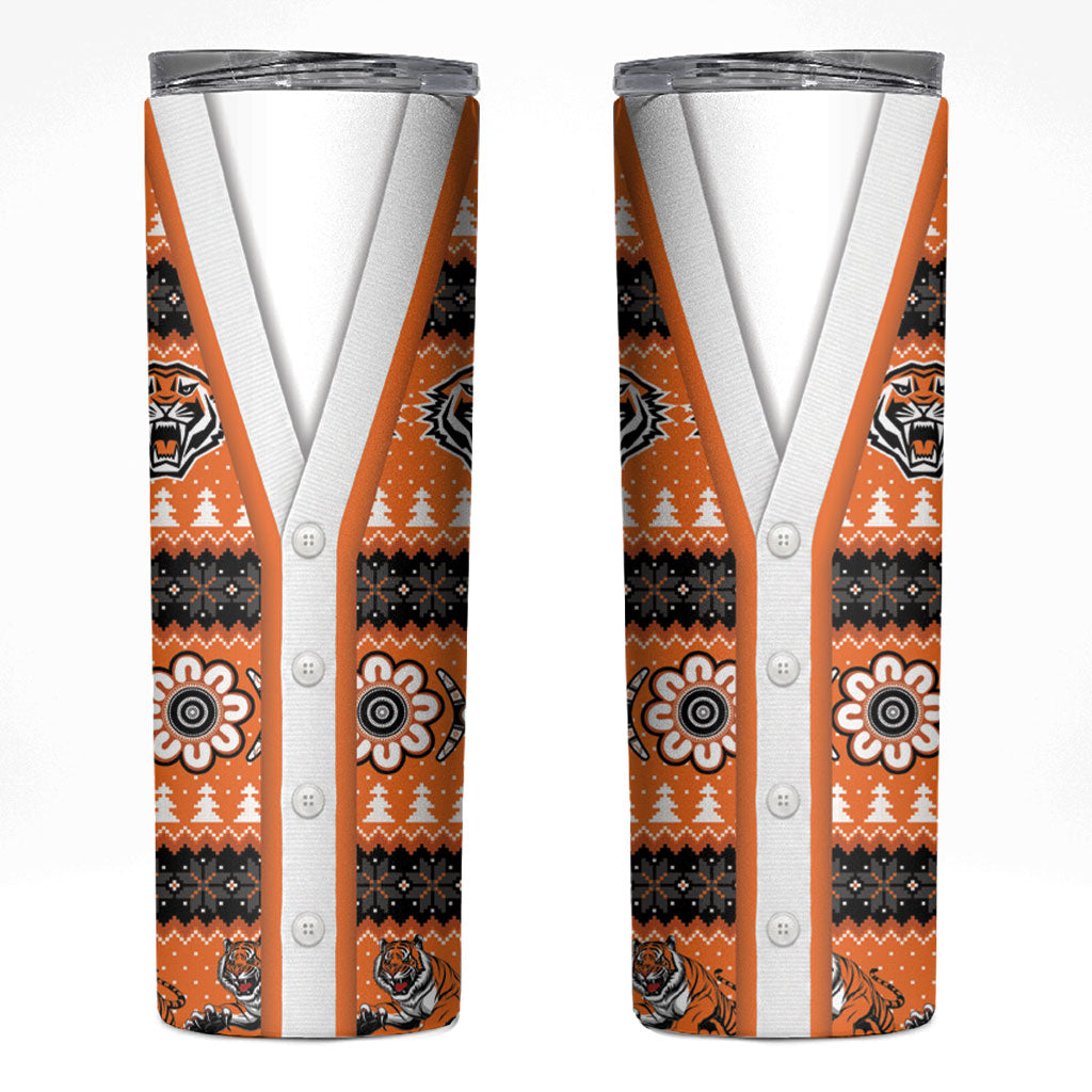 Tigers Rugby Christmas Skinny Tumbler Aboriginal Seamless Cardigan Inspired