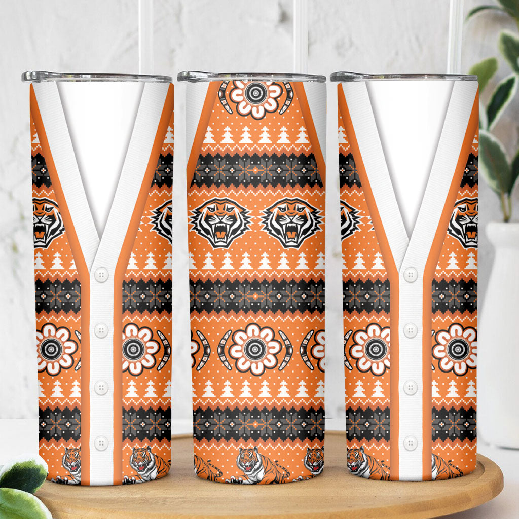 Tigers Rugby Christmas Skinny Tumbler Aboriginal Seamless Cardigan Inspired