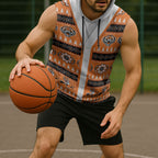 Tigers Rugby Christmas Sleeveless Hoodie Aboriginal Seamless Cardigan Inspired