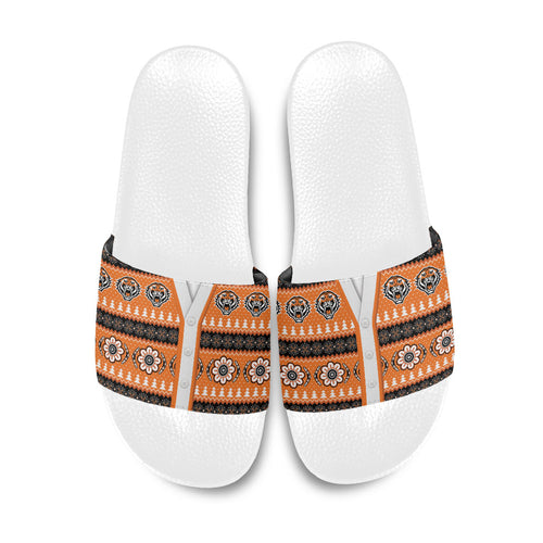 Tigers Rugby Christmas Slide Sandals Aboriginal Seamless Cardigan Inspired