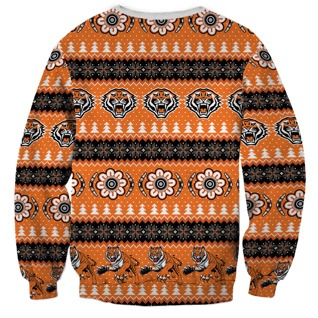 Tigers Rugby Christmas Sweatshirt Aboriginal Seamless Cardigan Inspired