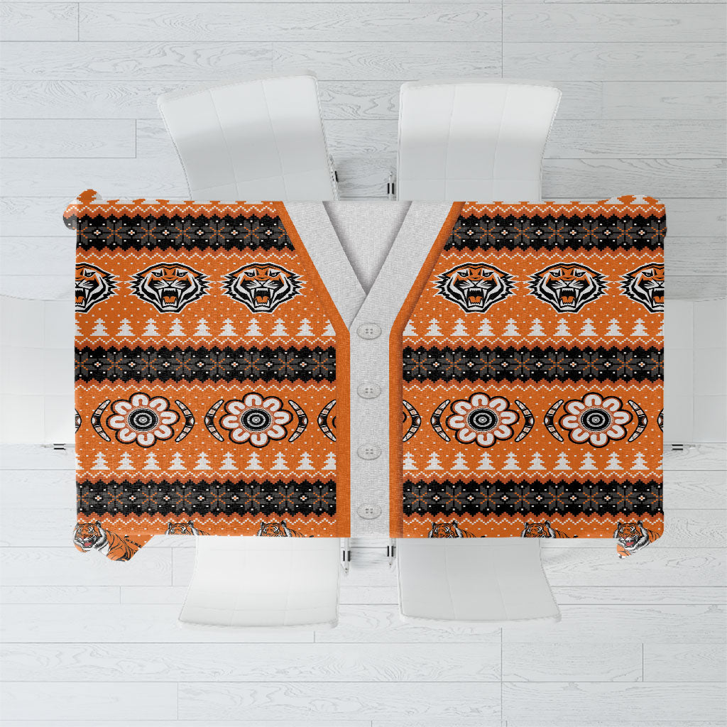 Tigers Rugby Christmas Tablecloth Aboriginal Seamless Cardigan Inspired