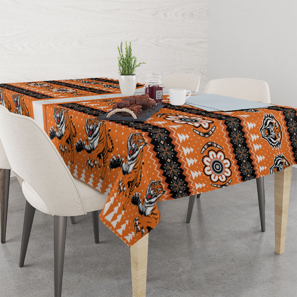 Tigers Rugby Christmas Tablecloth Aboriginal Seamless Cardigan Inspired