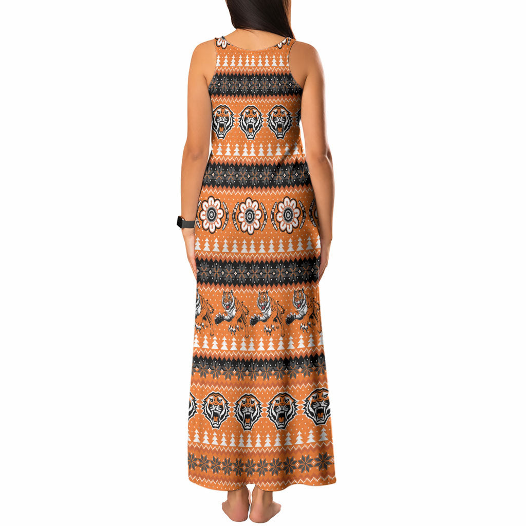 Tigers Rugby Christmas Tank Maxi Dress Aboriginal Seamless Cardigan Inspired