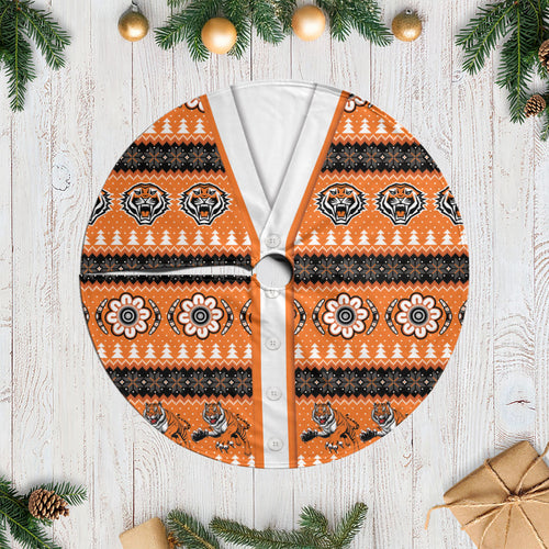 Tigers Rugby Christmas Tree Skirt Aboriginal Seamless Cardigan Inspired