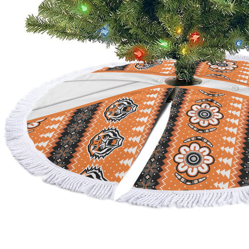 Tigers Rugby Christmas Tree Skirt Aboriginal Seamless Cardigan Inspired
