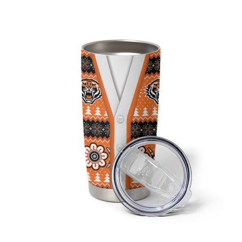 Tigers Rugby Christmas Tumbler Cup Aboriginal Seamless Cardigan Inspired