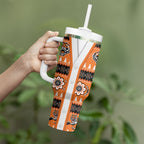 Tigers Rugby Christmas Tumbler With Handle Aboriginal Seamless Cardigan Inspired