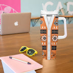 Tigers Rugby Christmas Tumbler With Handle Aboriginal Seamless Cardigan Inspired