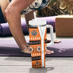 Tigers Rugby Christmas Tumbler With Handle Aboriginal Seamless Cardigan Inspired