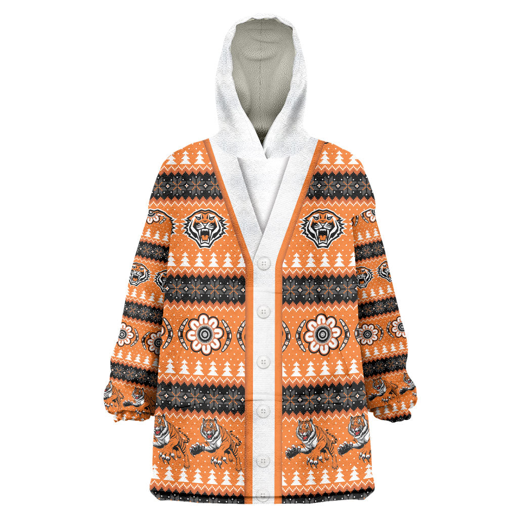 Tigers Rugby Christmas Wearable Blanket Hoodie Aboriginal Seamless Cardigan Inspired